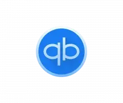 Blue circular logo with white lowercase 'qb' letters in the center.