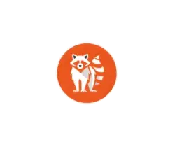 Brand logo: an orange circle with a white fox silhouette inside.