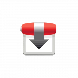 Envelope icon with a red stamp, indicating sending mail or email