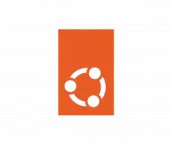 ubuntu2204-logo-250x250-6 - Open Source Society Malta Orange rectangle with a black circular dotted loop icon in the center.